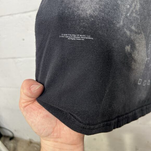 Y2K Kurt Cobain Nirvana The End of Music Lyrics Tee “Black” - Picture 6 of 6